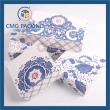 Unadorned Blue Flower Printing Small Paper Cake Box (CMG-cake box-009)